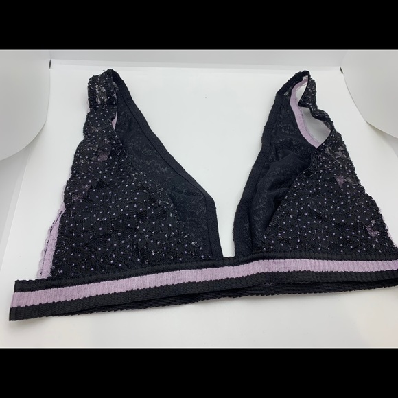 Free People Intimately NWT Black Purple Lace - Picture 5 of 5